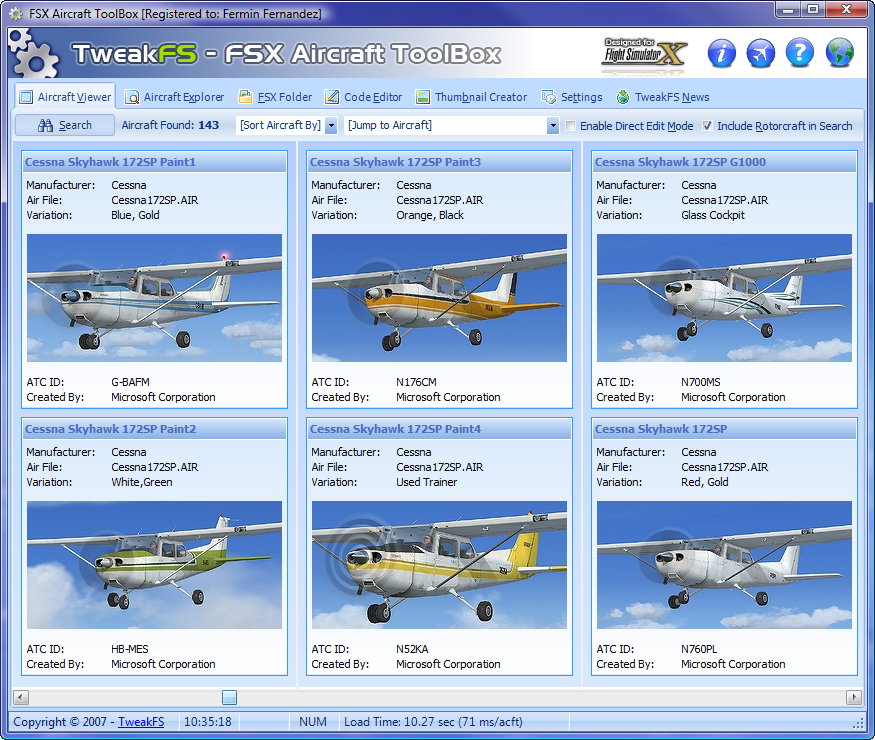 FSX Aircraft Toolbox screenshot