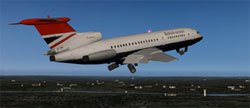 Trident aircraft in X-Plane 9.