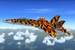 Fictional Tigerskin F/A-18 Hornet