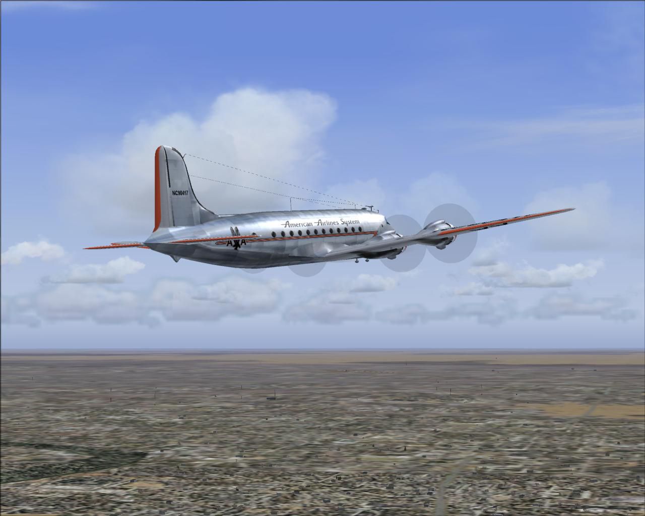 American Airlines Douglas DC-4 NC90417 for FS2004