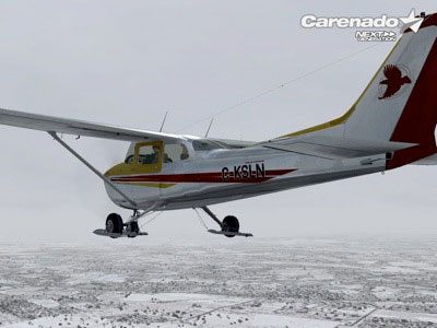 Cessna 172 with Skiis