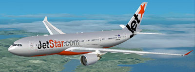 Jetstar Airbus A330-200 in Silver livery for Flight Simulator X