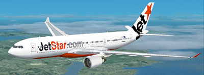 Jetstar A330-200 in white livery for fsx