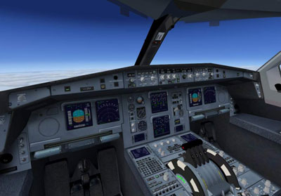 Gulf Air Airbus A340-300 virtual cockpit
