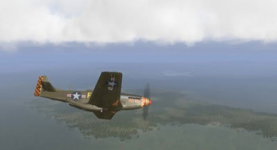 P-51D in IL2 Flight Simulator