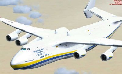 FSX Antonov AN225 in flight.