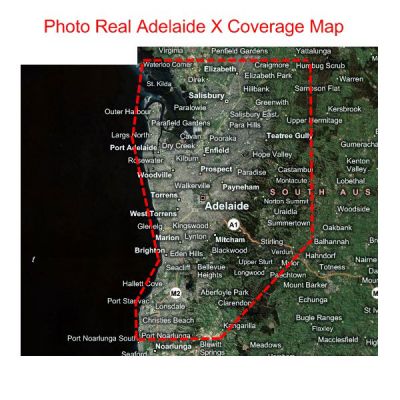 Photo Real Adelaide X coverage map.