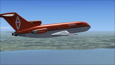 Avianca Colombia Boeing 727-100 in flight.