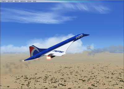 FSX Concorde in the Pepsi advert paint