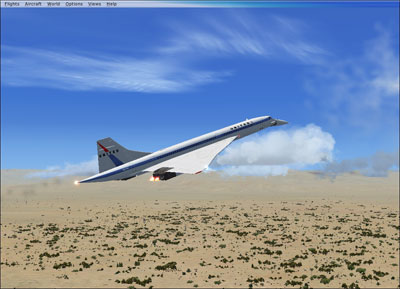 FSX Concorde in United Airlines classic livery