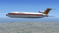 Continental Airlines Boeing 727-200 in flight.