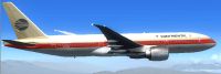 Continental Airlines Boeing 777-200 in flight.