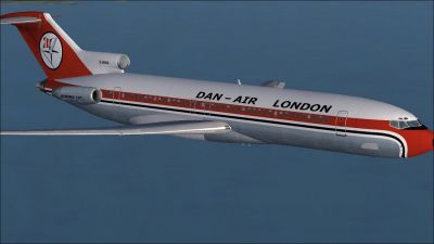 Dan-Air Boeing 727-200 in flight.