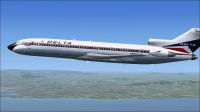 Delta Airlines Boeing 727-200 in flight.