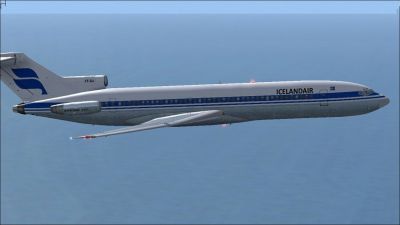 Icelandair Boeing 727-200 in flight.