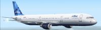 Jet Blue Airbus A321 in flight.