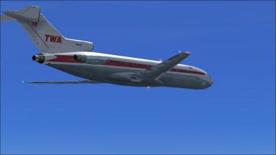 Trans World Airlines Boeing 727-200 in flight.