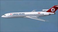 Turkish Airlines Boeing 727-200 in flight.