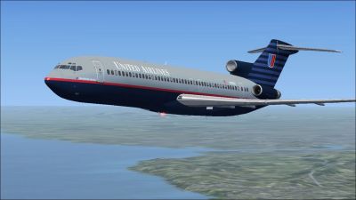 United Airlines Boeing 727-200 ADV in flight.