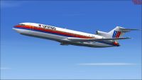 United Airlines Boeing 727-200 in flight.