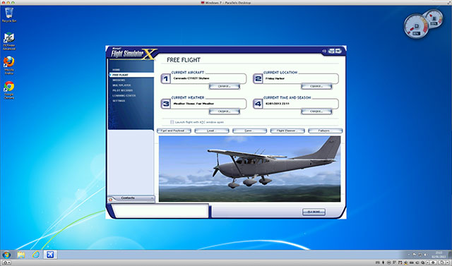 comment installer flight simulator x sur mac