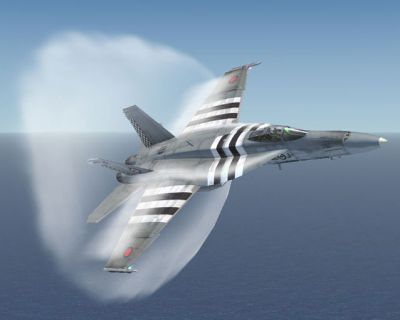 CAF/RCAF F/A-18 441 Sqn breaking the sound barrier.