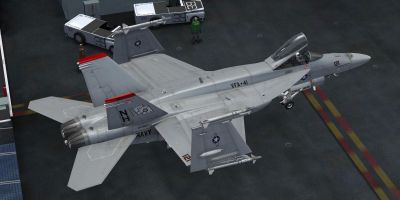 F/A-18E VFA-41 in Black Aces livery.