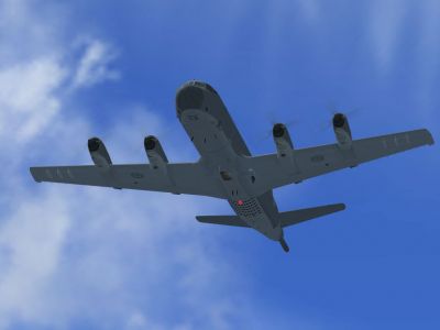 JMSDF Lockheed/Kawasaki P-3C in flight.