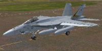 RAAF 20CU F/A-18E Hornet on runway.