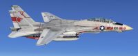 US Navy F-14D Tomcat - VF-1 Wolfpack in flight.