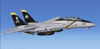 US Navy F-14D Tomcat in flight.