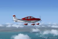 Cirrus SR22-GTS Turbo G3 in flight.