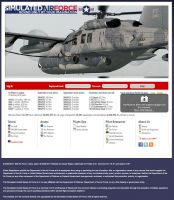 Screenshot of the Simulated United States Air Force website, September 2011.