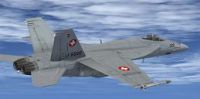 Swiss Air Force F/A-18E Flst. 11 in flight.
