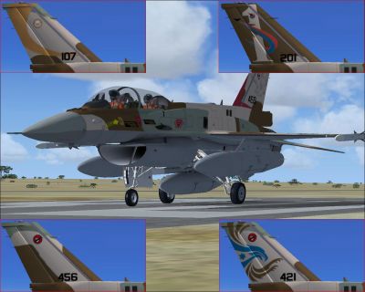Israeli Air Force F-16D Fighting Falcon on runway.