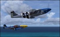 A pair of P-51D Mustangs from Flight1.