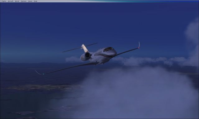 Cessna Citation Turning at my fist way point