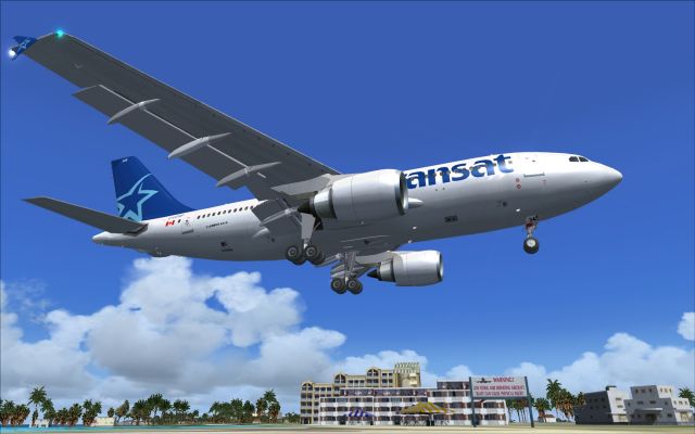 Air Transat in St Maarten. From the Microsoft Flight Simulator X gallery.