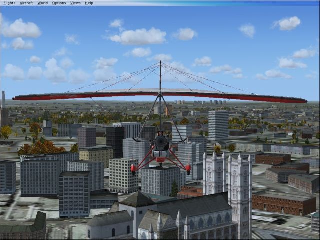 UltraLight over London. From the Microsoft Flight Simulator X gallery.