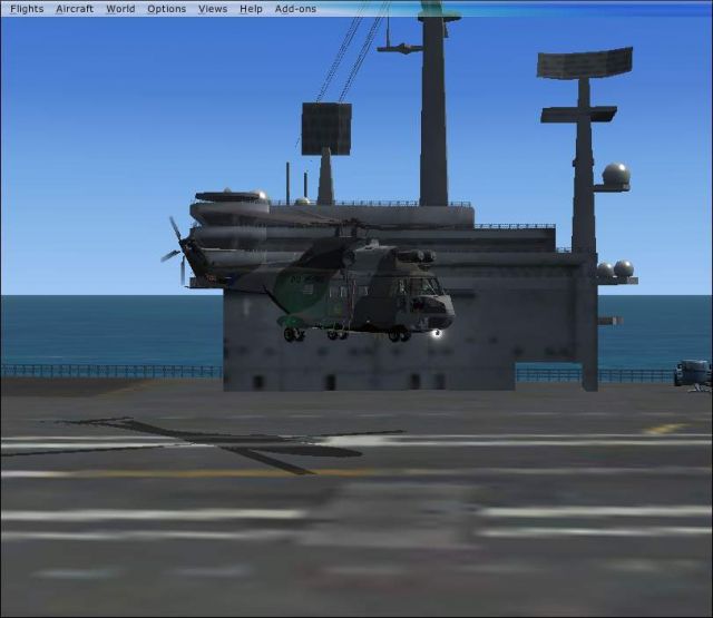 UKMIL PUMA landing on a Carrier. From the Microsoft Flight Simulator X gallery.