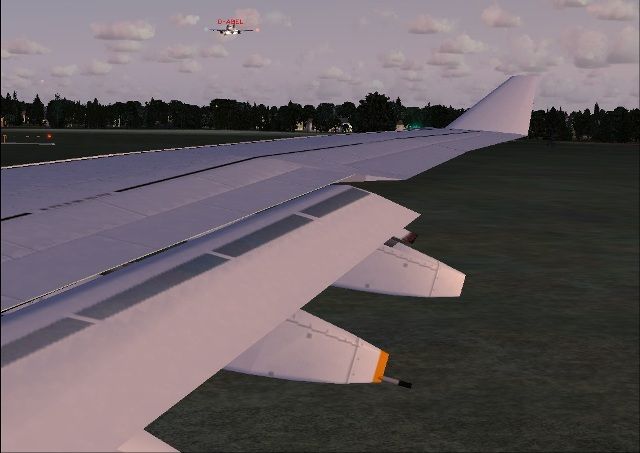 Lufthansa A330 Holding Short of the Runway. From the Microsoft Flight Simulator X gallery.