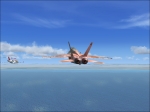 F18 Intercepting a Bombardier