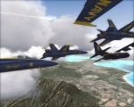 Training flight of Blue Angels over Hawaii 2010