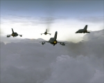 "Box" formation of four MiG-21MF