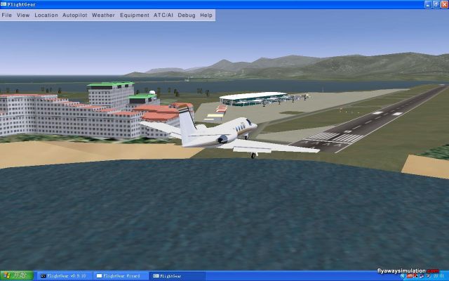 St Maarten landing. From the FlightGear gallery.
