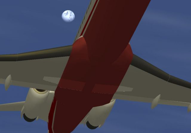 Moon in Flightgear. From the FlightGear gallery.