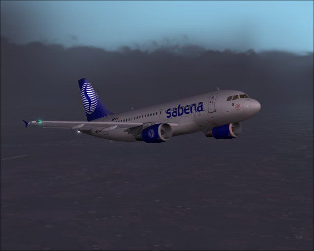 Sabena A320 fighting with Clouds