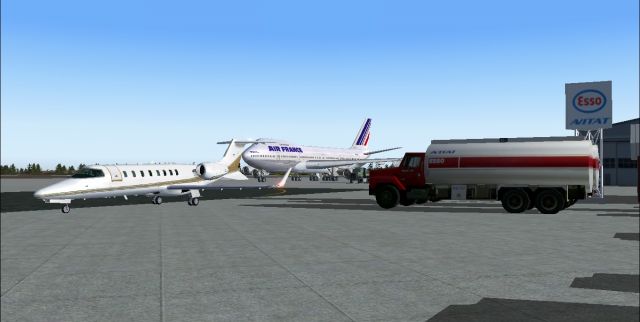 Air France 747 at CYYR. From the Microsoft Flight Simulator 2004 gallery.