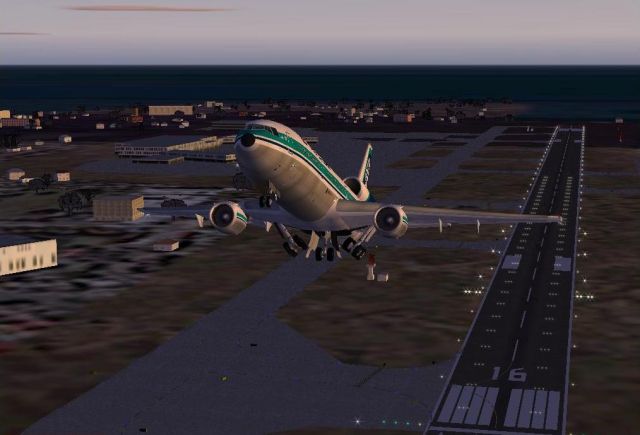 Air New Zealand DC-10 taking off