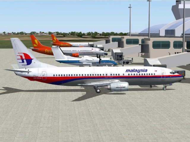 Malaysia Airlines Boeing 737-4H6 9M-MQA. From the Microsoft Flight Simulator 2004 gallery.